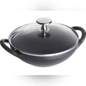 STAUD Black Cast Iron Dutch Oven with Glass Lid